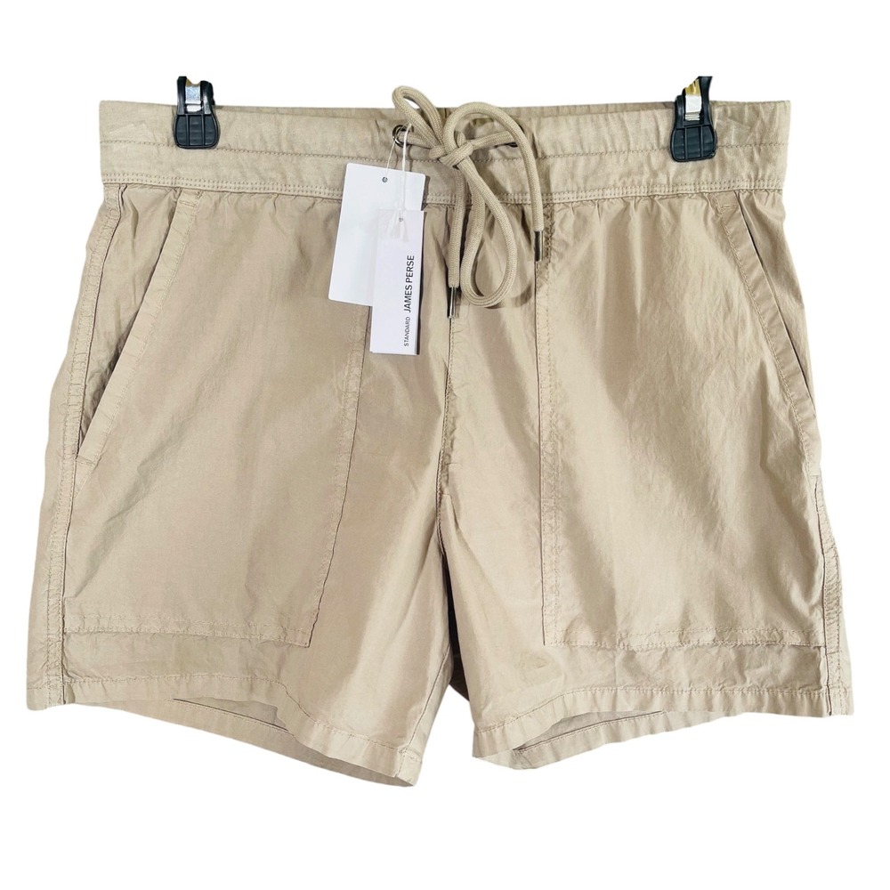 James Perse Women's Size 1 Tan Drawstring Utility Shorts NWT WPSP4347CU Luxury